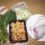 Klopsy z indyka z kurkami szparagami i bobem składniki