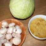 Łazanki z kapustą i pieczarkami składniki