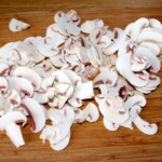 pokrojone w plasterki pieczarki