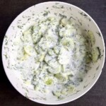 Mizeria ze śmietaną po polsku z koperkiem