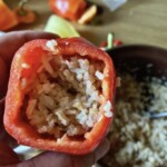 papryka czerwona faszerowana ryżem i mięsem