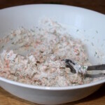 Pasta z łososia wędzonego w misce