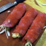 Roladki wieprzowe z ogórkiem kiszonym i cebulą