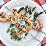 Szaszłyki z krewetek przystawka z grilla