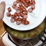 frankfurterki pokrojone w kawałki