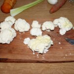 podzielony na kawałki kalafior