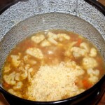 Zupa krem z kalafiora z szynką i serem