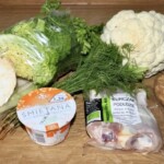 zupa KREM z KALAFIORA z szynką i grzankami składniki