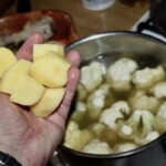 zupa KREM z KALAFIORA z szynką i grzankami