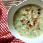 zupa KREM z KALAFIORA z szynką i grzankami
