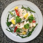 Sałatka z krewetkami mango i kolendrą