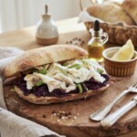 ciabatta z dorszem pieczonym
