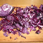 siekana czerwona kapusta