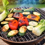pokrojone warzywa na grillu