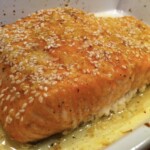 Łosoś pieczony w miodzie