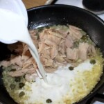 Makaron z sosem śmietanowym i z tuńczykiem