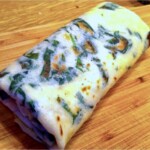 Naleśniki z łososiem wędzonym i szpinakiem