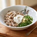 pasta z belony wędzonej w trakcie przygotowania
