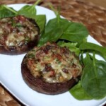 Pieczarki faszerowane szynką szwarcwaldzką i serem