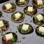 Pieczarki zapiekane z serem żółtym i chilli