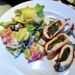 Piersi z kurczaka faszerowane fetą i szpinakiem