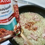Risotto z brokułem i wędzonką smażoną