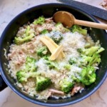 Risotto z brokułem i wędzonką smażoną