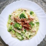 Risotto z brokułem i wędzonką smażoną