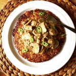 Rosti placki ziemniaczane z sosem grzybowym