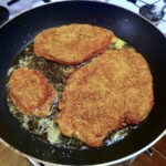 Sałatka z kurczakiem chrupiącym i polentą