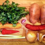 zupa z batatów z chorizo i kolendrą składniki
