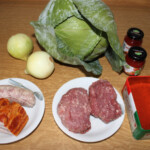 Bigos z białej kapusty i mięsa mielonego