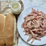 Bułka z krewetkami koktajlowymi składniki