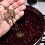 buraki czerwone zasmażane przyprawiane kminkiem