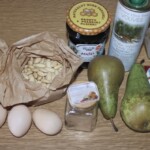 Ciasto migdałowe z gruszkami miodem i cynamonem składniki