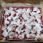 Ciasto z agrestem i budyniem pod kruszonką