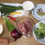 Cielęcina duszona w jarzynach z ryżem składniki