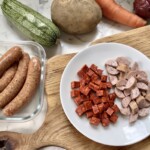pokrojone kiełbaski do zupy fasolowej