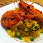 Krewetki po tajsku z ryżem kolorowym
