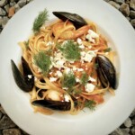 Makaron z owocami morza