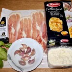 Makaron z szynką parmeńską czosnkiem i serem