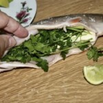 Pstrąg z piekarnika pieczony razem z warzywami