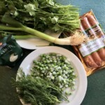 Ryż z groszkiem i kiełbasą