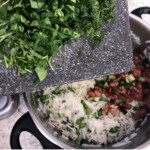 Ryż z groszkiem i kiełbasą