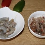 obrane surowe krewetki