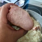 Schab wędzony duszony seler rippchen