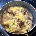 Schab wędzony duszony na kapuście kiszonej