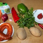 Soczewica po kastylijsku z warzywami i kiełbasą składniki