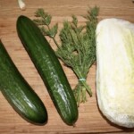 Surówka gruzińska z ogórka i kapusty pekińskiej składniki