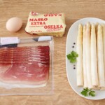 szparagi z szynką i jajkiem gotowanym składniki